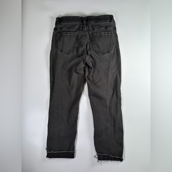 Democracy slimming jeans stretchy mid rise raw hem straight leg gray size 8 - Picture 5 of 9